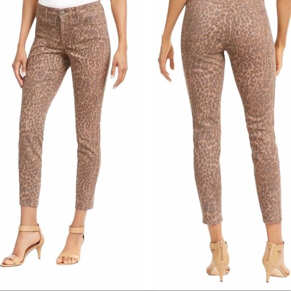 Style & Co Wild Puma Skinny‎ Jeans Curvy Mid Rise Tummy Control Animal Print 4 - Picture 1 of 15